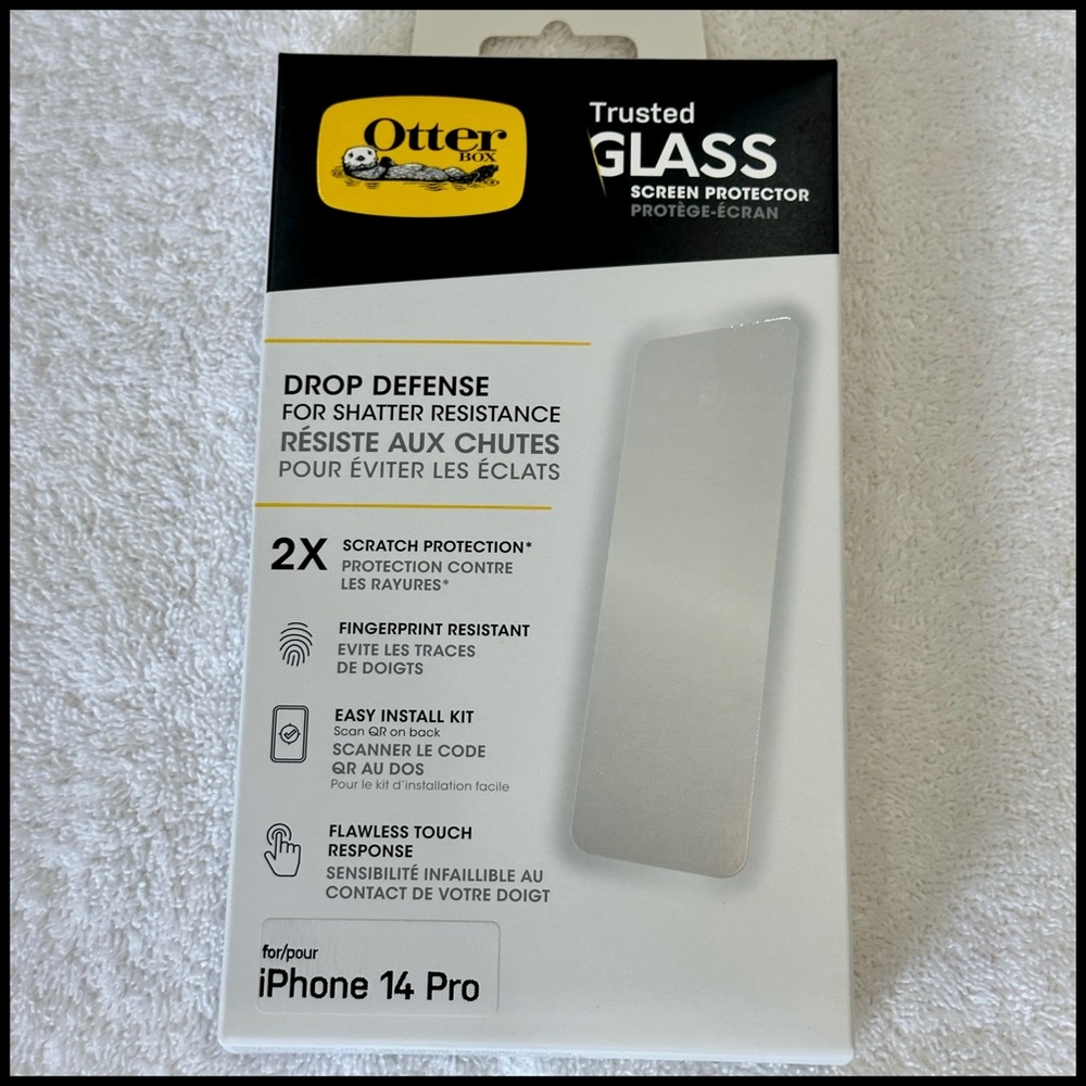 🍎🛡️iPhone14Pro💪🏼💯 Otterbox Trusted Glass IPhone 14 Pro Brand New Unopened